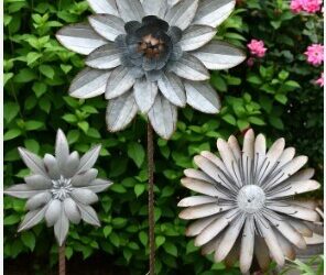 metal garden flowers